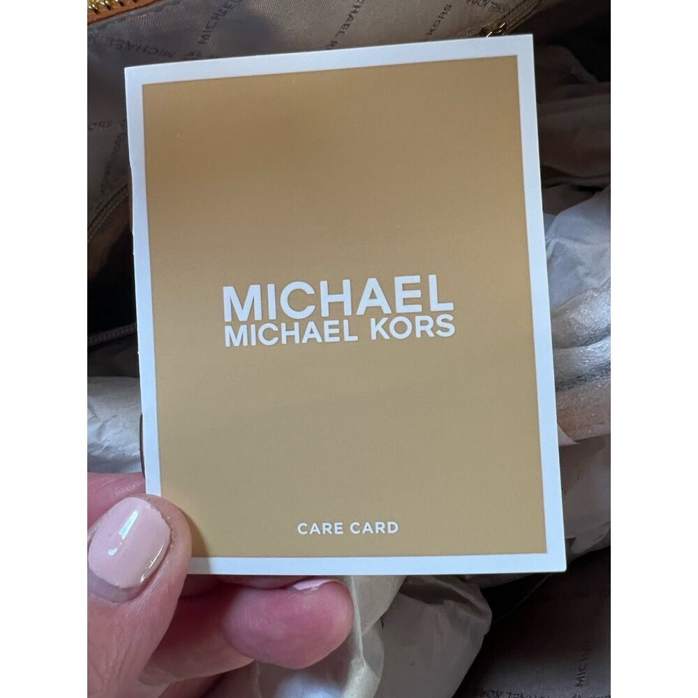 NEW Michael Kors Hyde large pebble leather satchel bag golden rod designer - Picture 10 of 16